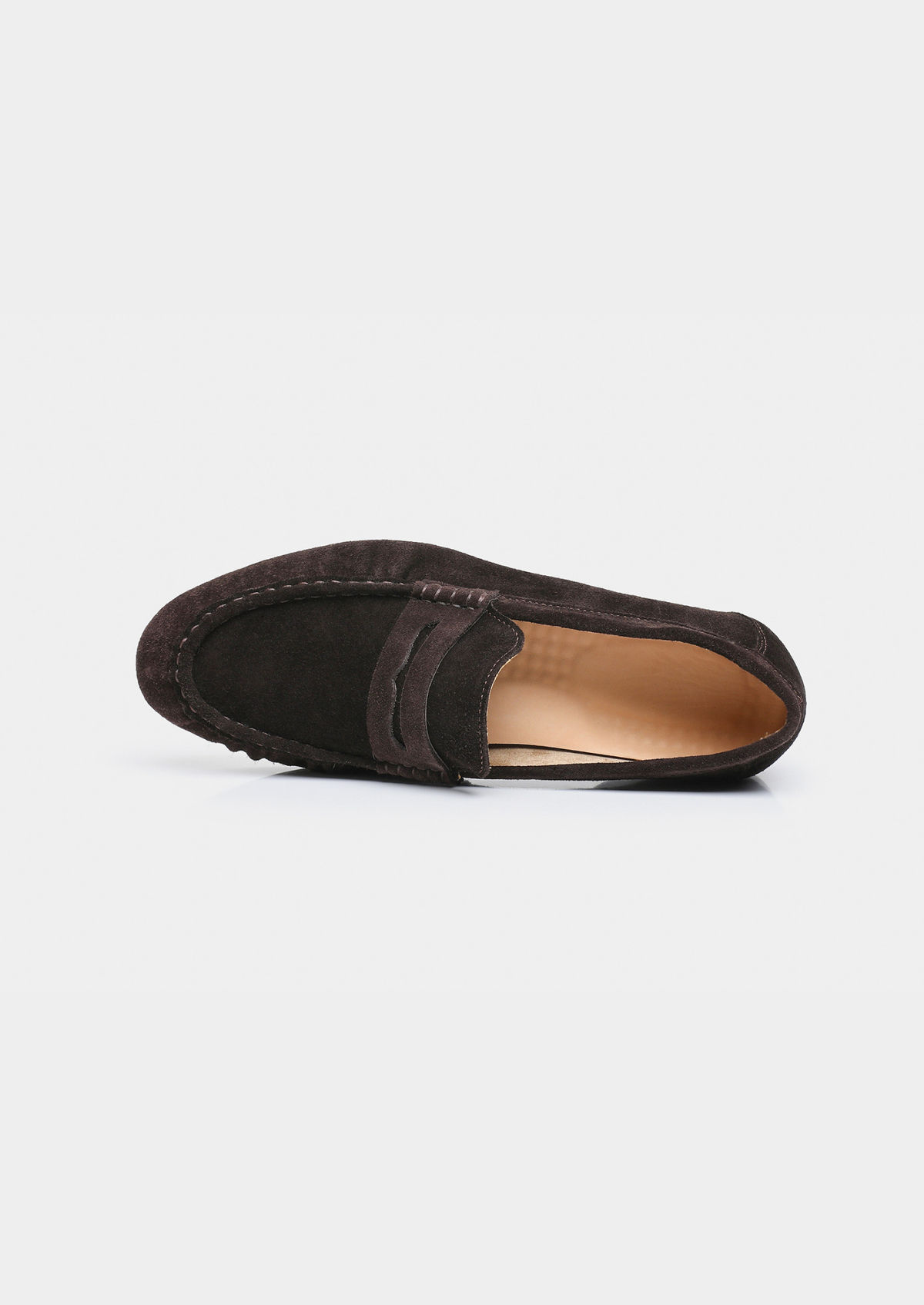 Coffee Classic Penny Suede Loafers | Auremmont
