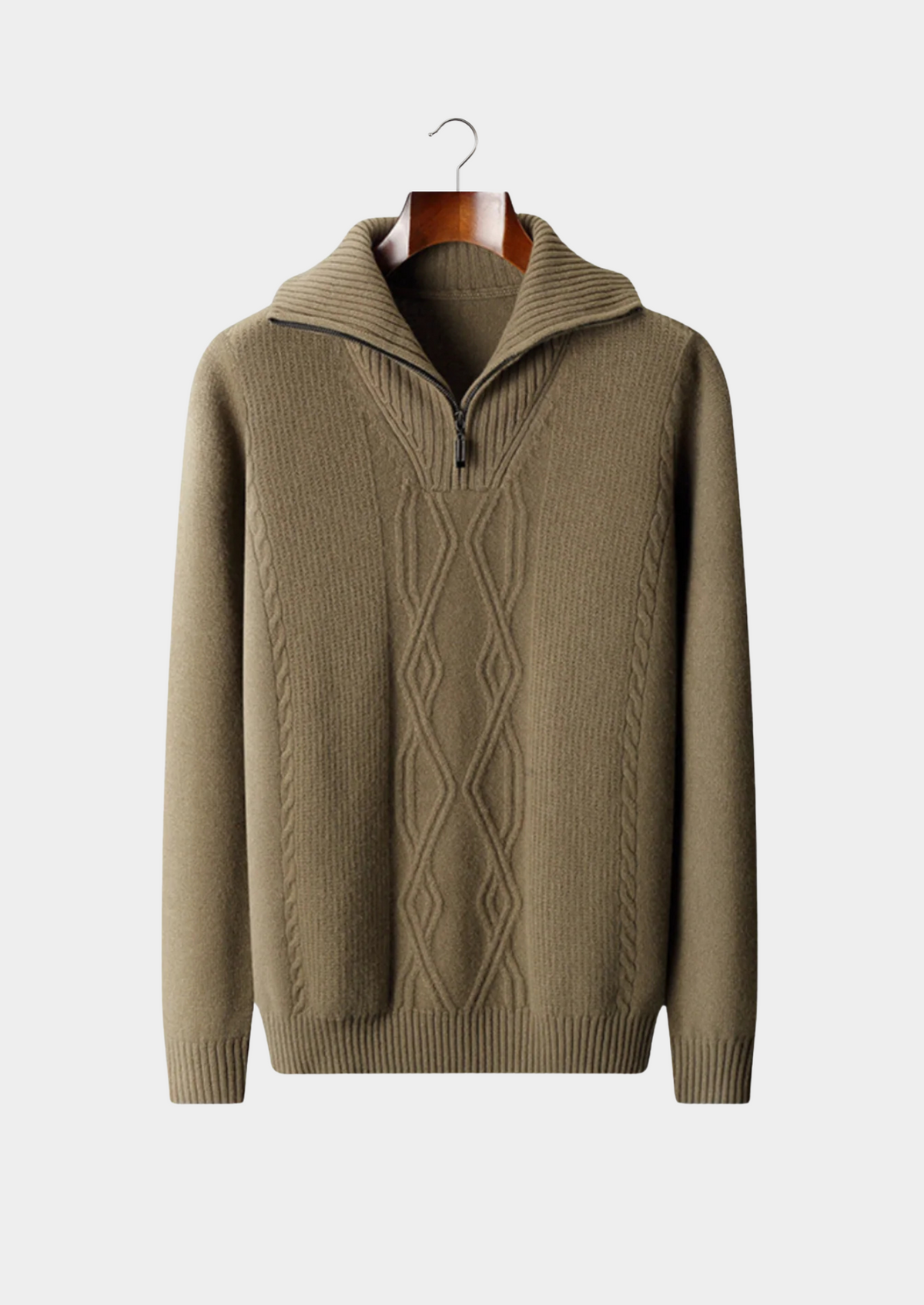 Pure Extra-Fine Merino Wool Half Zip Sweater | Auremmont