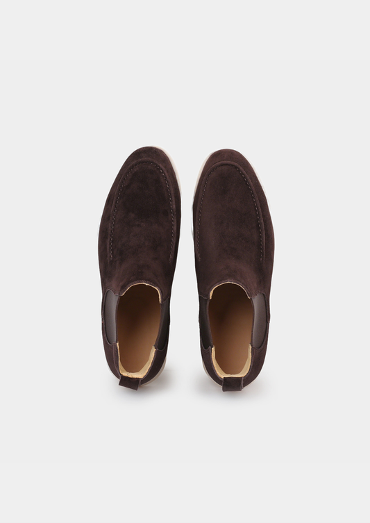 Coffee Suede Chelsea Boot | Auremmont