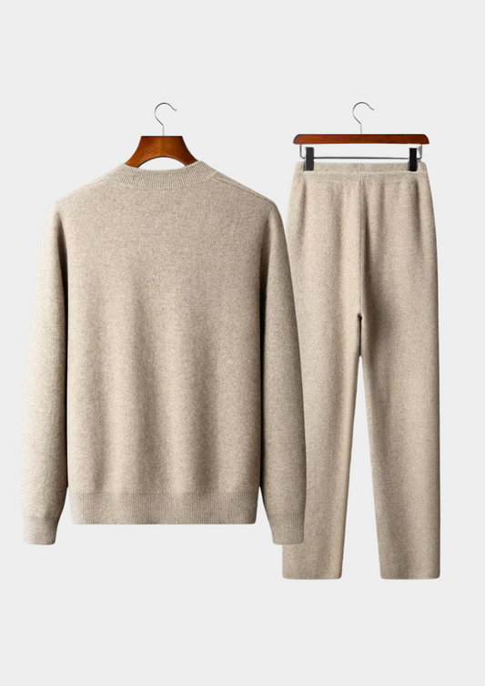 Pure Extra-Fine Merino Wool Sand Falconi Set | Auremmont