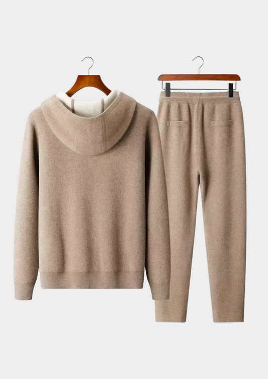 Premium Cashmere Beige Milano Leisure Set | Auremmont
