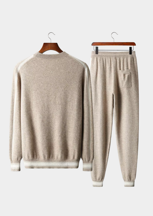 Premium Cashmere Sand Vienna Leisure Set | Auremmont