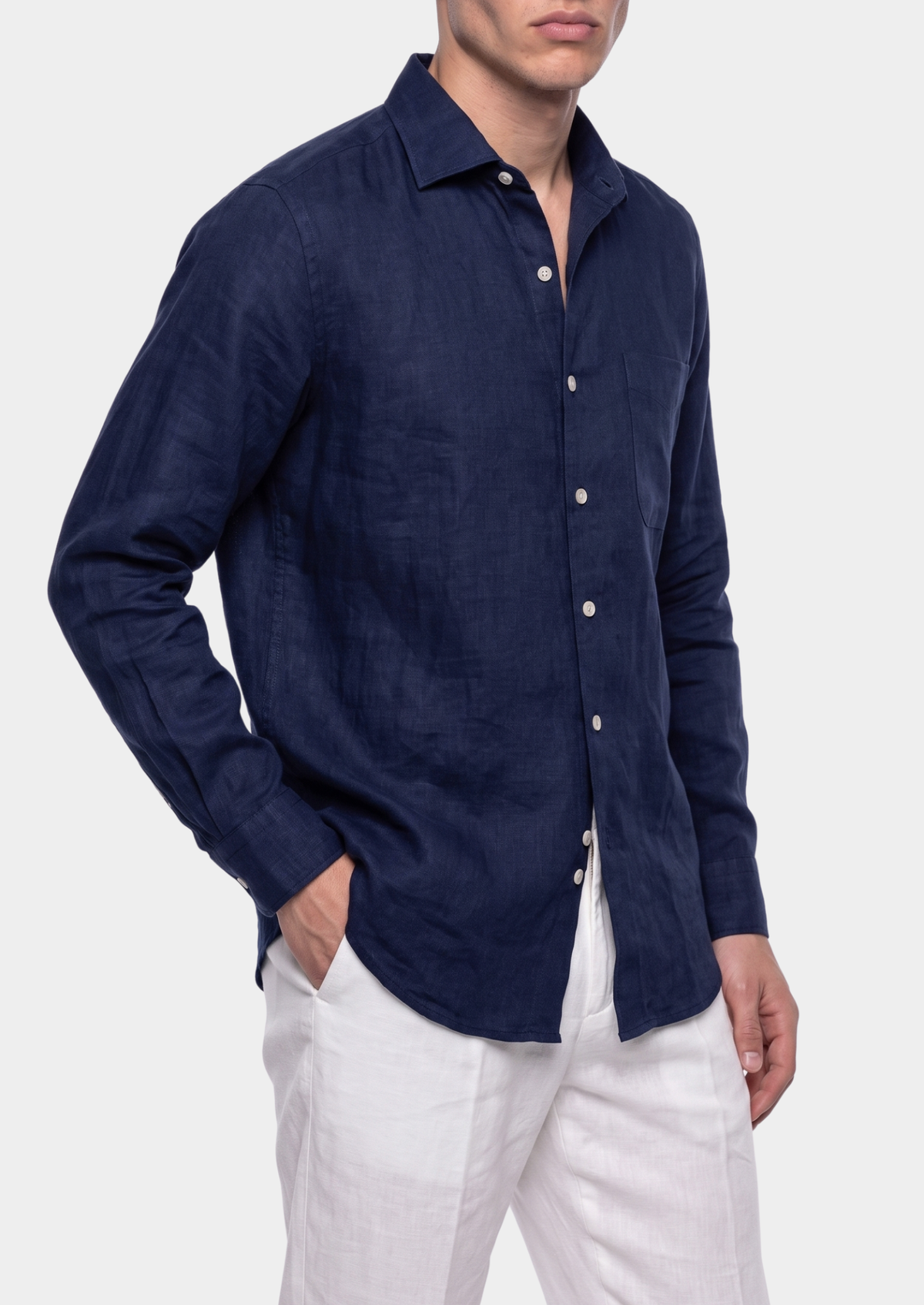 Amalfi Coastal Shirt - Navy Blue | Auremmont