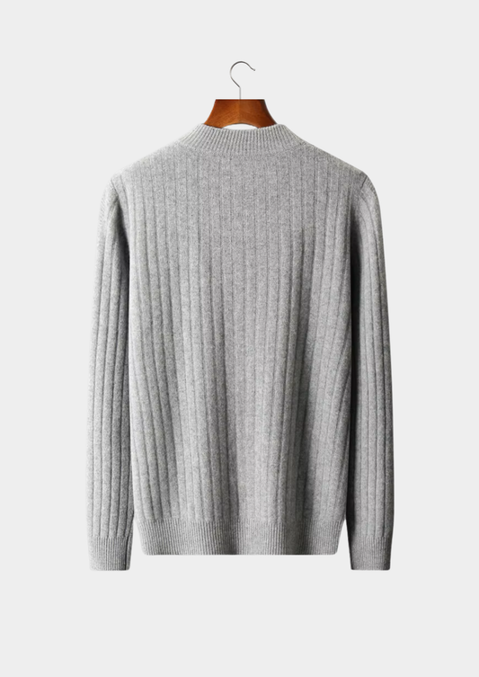 Pure Extra-Fine Merino Wool Patterned Zip Cardigan | Auremmont