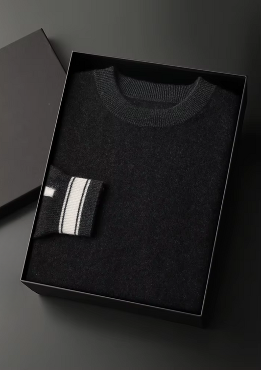 Premium Cashmere Black Vienna Leisure Set | Auremmont