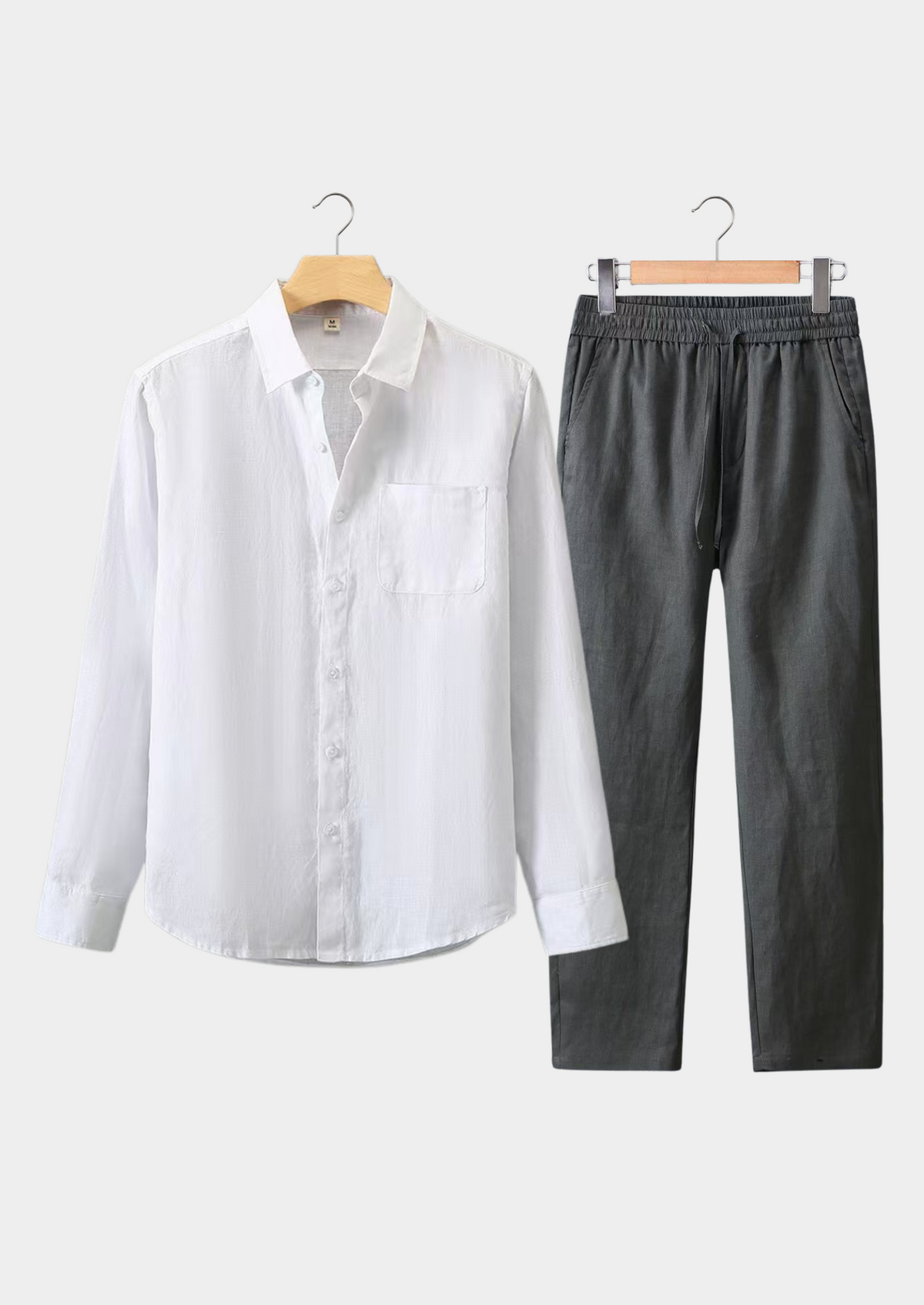 Dolcevita Longsleeve Summer Set - White/gray | Auremmont