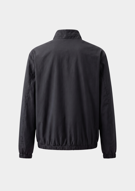 Black Technical Windbreaker Jacket | Auremmont