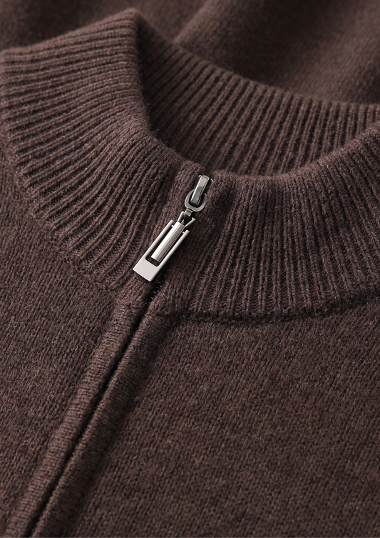 Pure Extra-Fine Merino Wool Dark Brown Luzzo Set | Auremmont