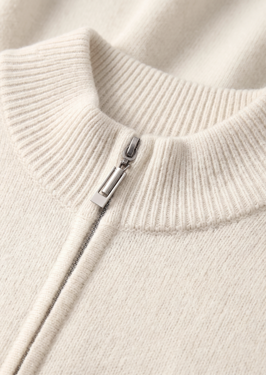 Pure Extra-Fine Merino Wool Cream White Luzzo Set | Auremmont