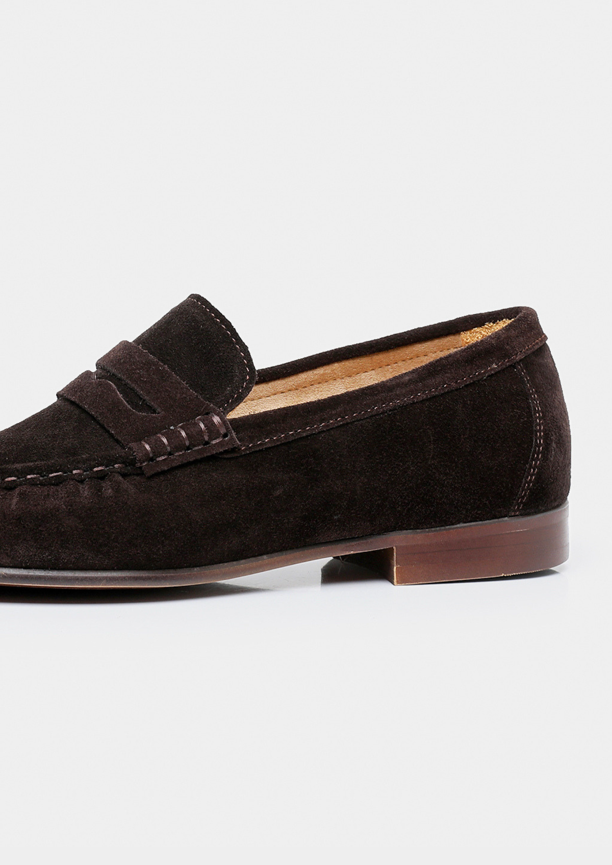 Coffee Classic Penny Suede Loafers | Auremmont