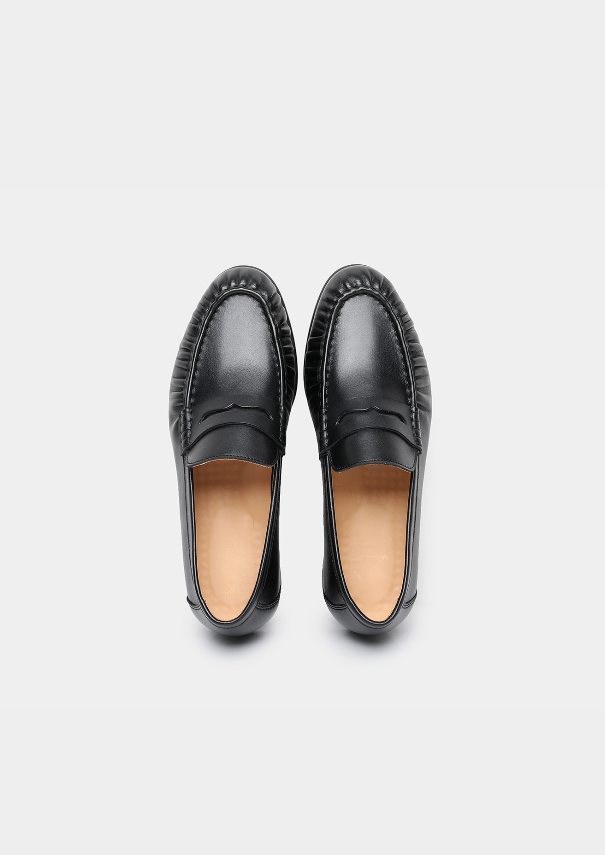 Black Classic Penny Leather Loafers | Auremmont