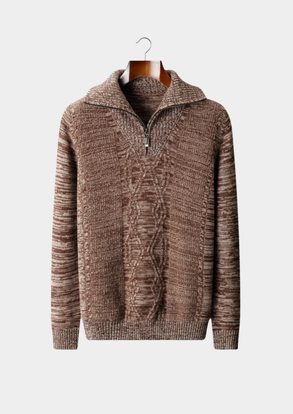 Pure Extra-Fine Merino Wool Half Zip Sweater | Auremmont