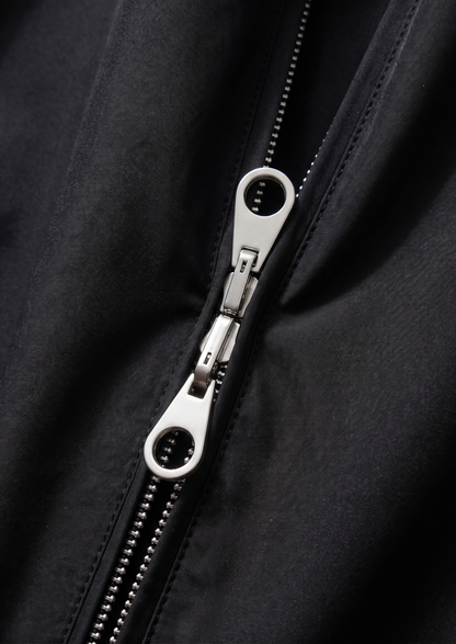 Black Technical Windbreaker Jacket | Auremmont