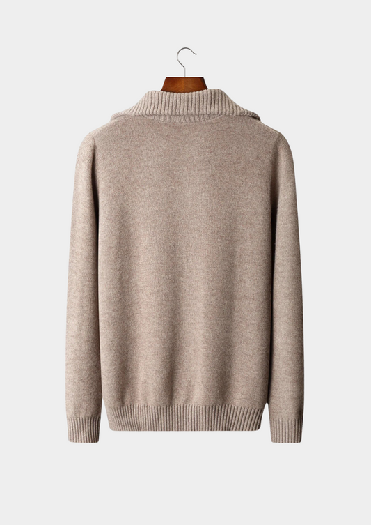 Pure Extra-Fine Merino Wool Half Zip Sweater | Auremmont