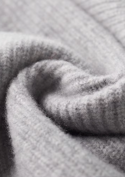 Pure Extra-Fine Merino Wool Ribbed Cardigan | Auremmont