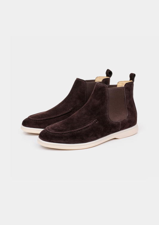 Coffee Suede Chelsea Boot | Auremmont