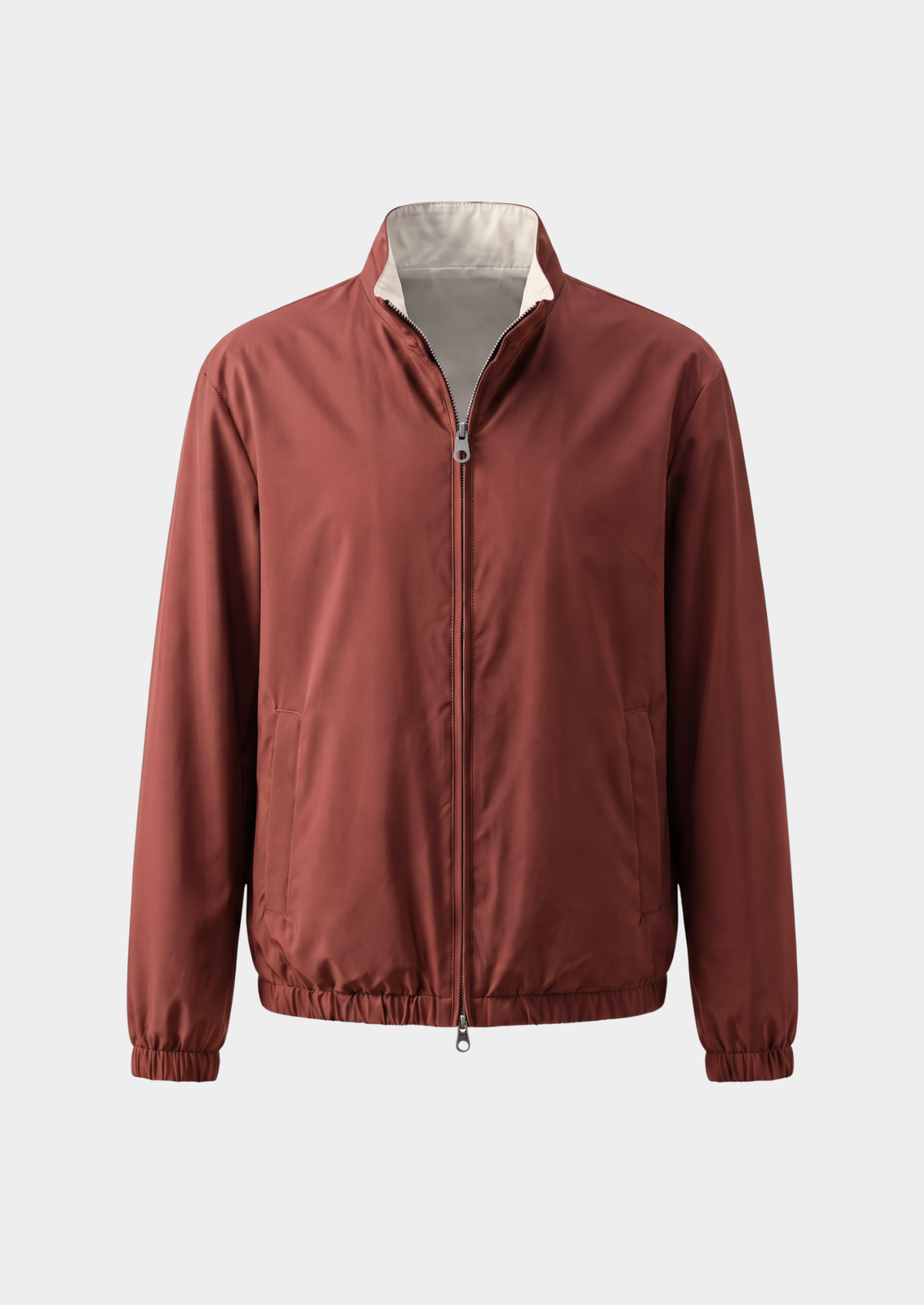 Brick Red Technical Windbreaker Jacket | Auremmont