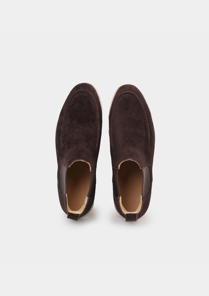 Coffee Suede Chelsea Boot | Auremmont