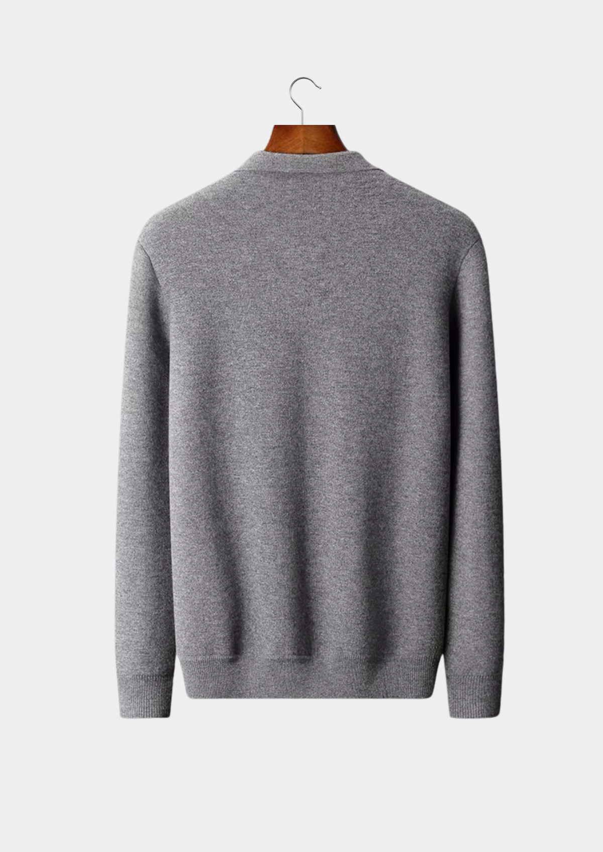Pure Extra-Fine Merino Wool Polo Zip Cardigan | Auremmont