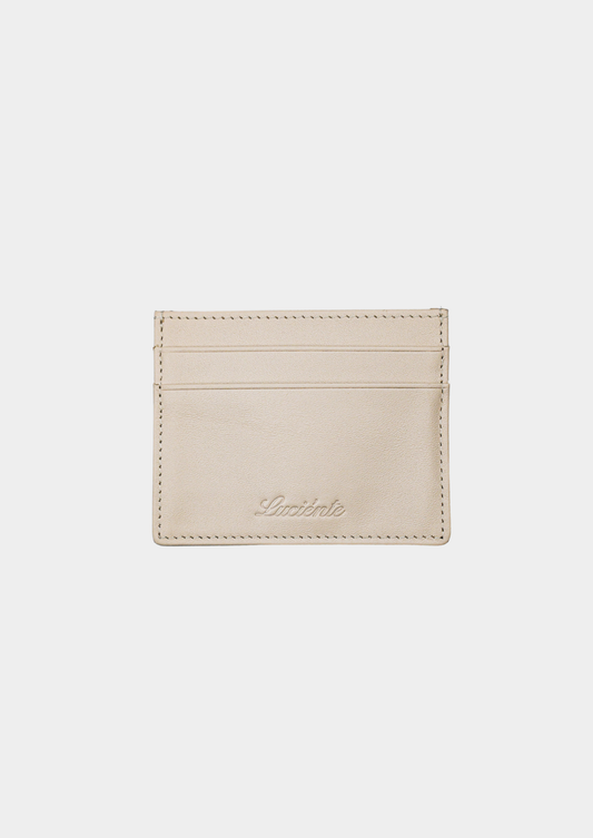 Essential Calfskin Leather Cardholder - Taupe | Auremmont