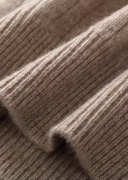 Pure Extra-Fine Merino Wool Rib Mockneck | Auremmont