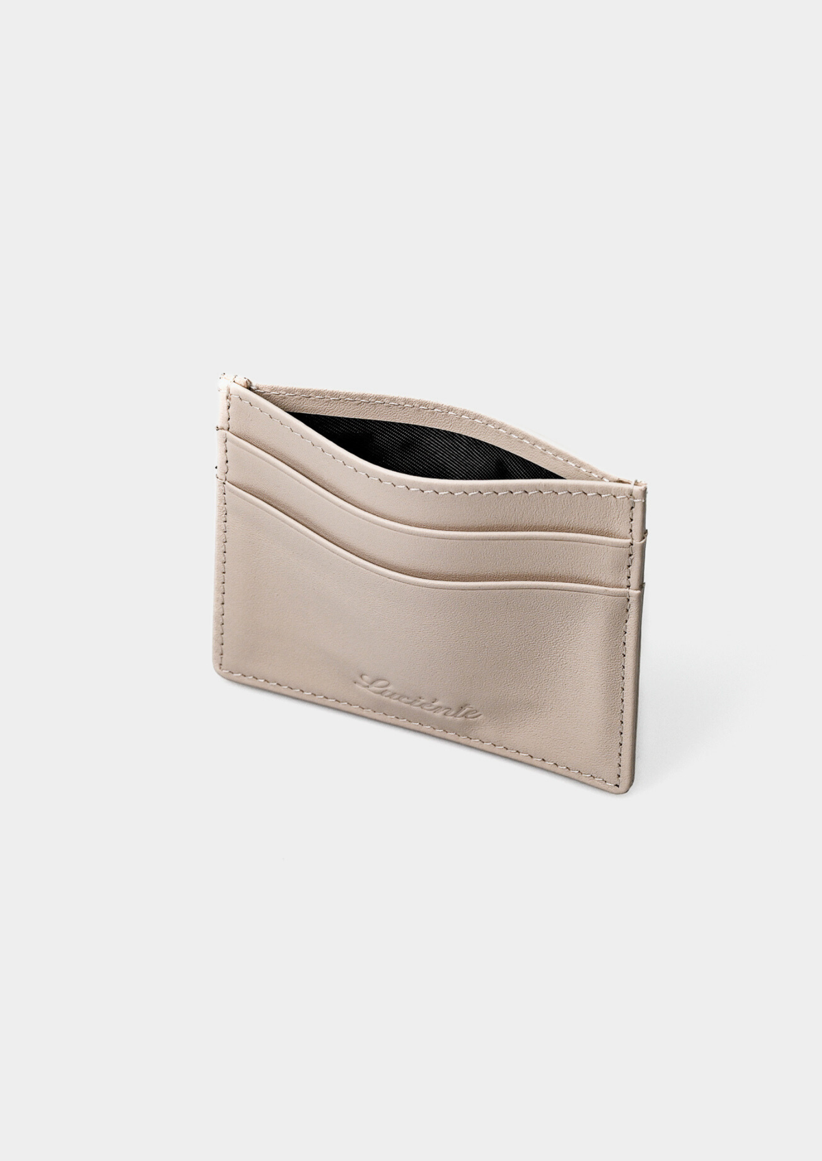 Essential Calfskin Leather Cardholder - Taupe | Auremmont