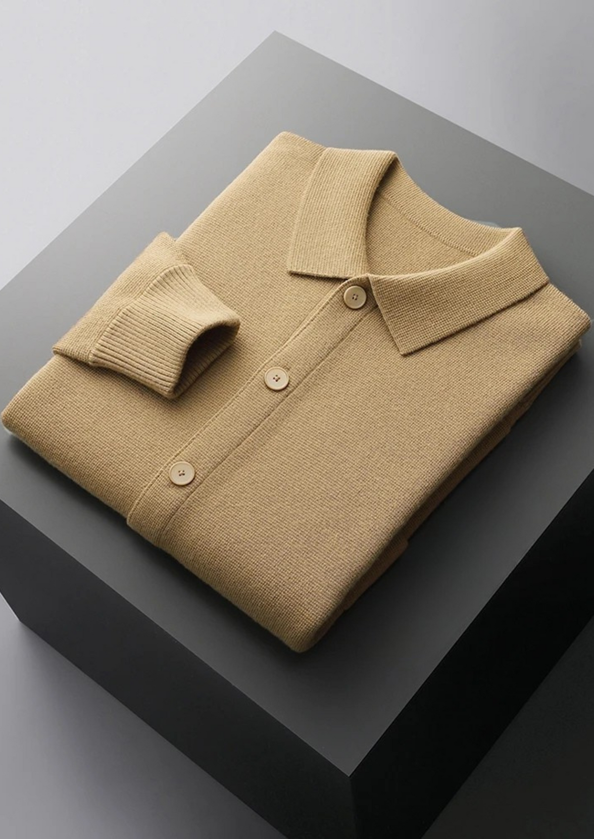 Pure Extra-Fine Merino Wool Button Overshirt | Auremmont