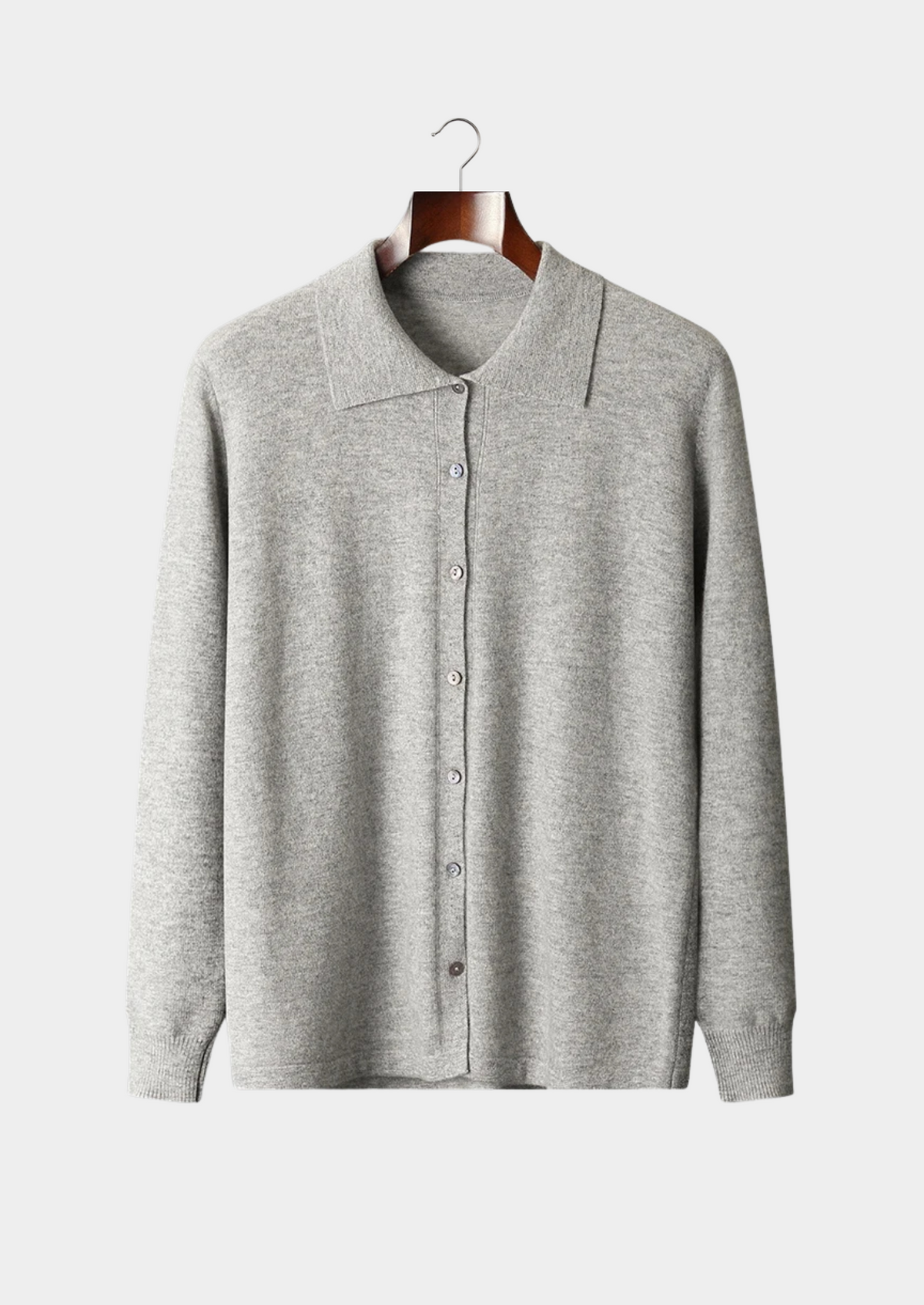 Pure Extra-Fine Merino Wool Polo Cardigan | Auremmont