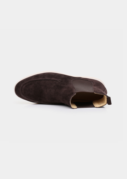 Coffee Suede Chelsea Boot | Auremmont