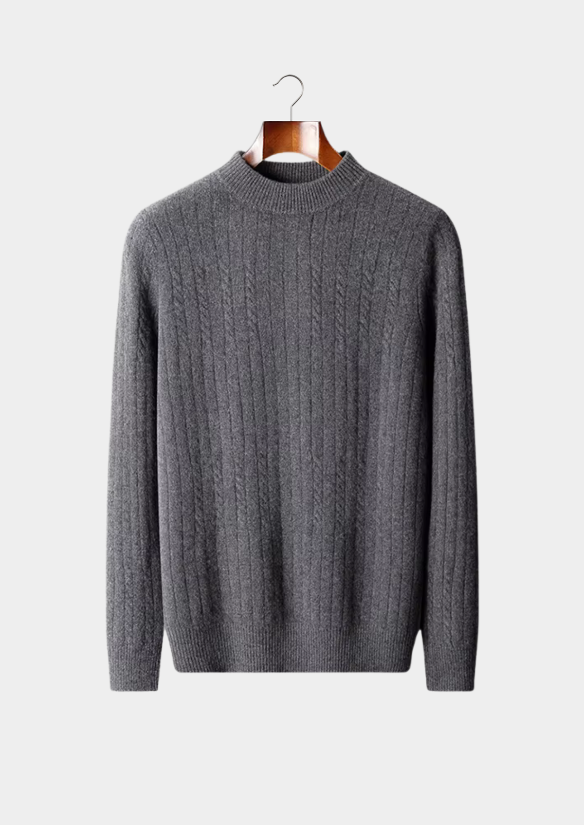 Pure Extra-Fine Merino Wool Rib Mockneck | Auremmont