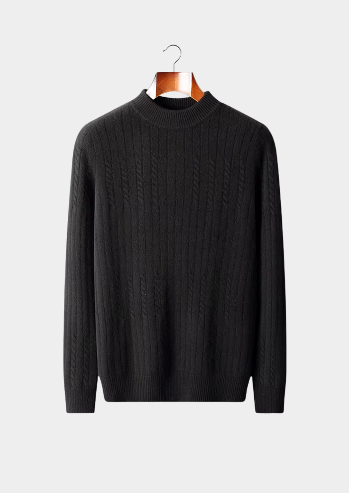 Pure Extra-Fine Merino Wool Rib Mockneck | Auremmont