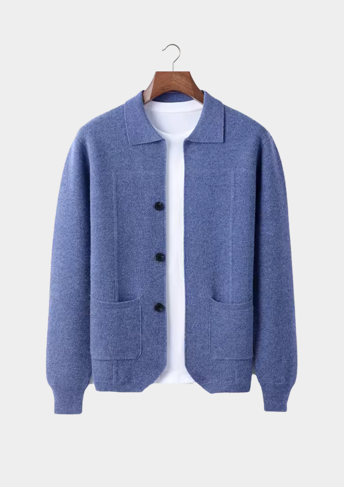 Pure Extra-Fine Merino Wool Button Overshirt | Auremmont
