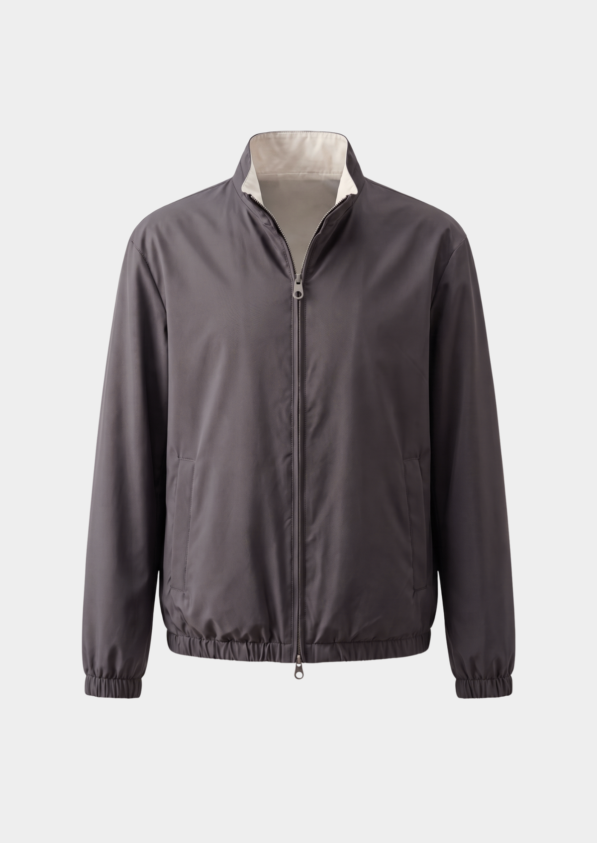Fog Gray Technical Windbreaker Jacket | Auremmont