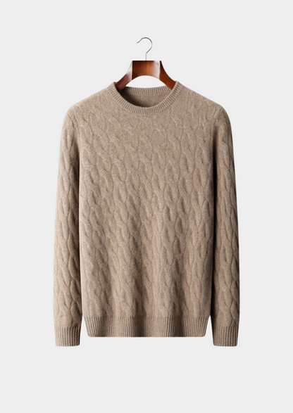 Premium Cashmere Cable Crewneck | Auremmont