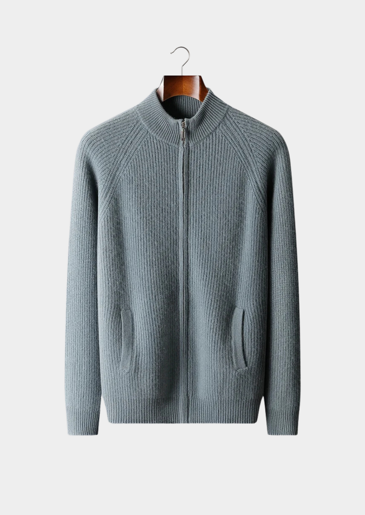 Premium Cashmere Ribbed Cardigan | Auremmont