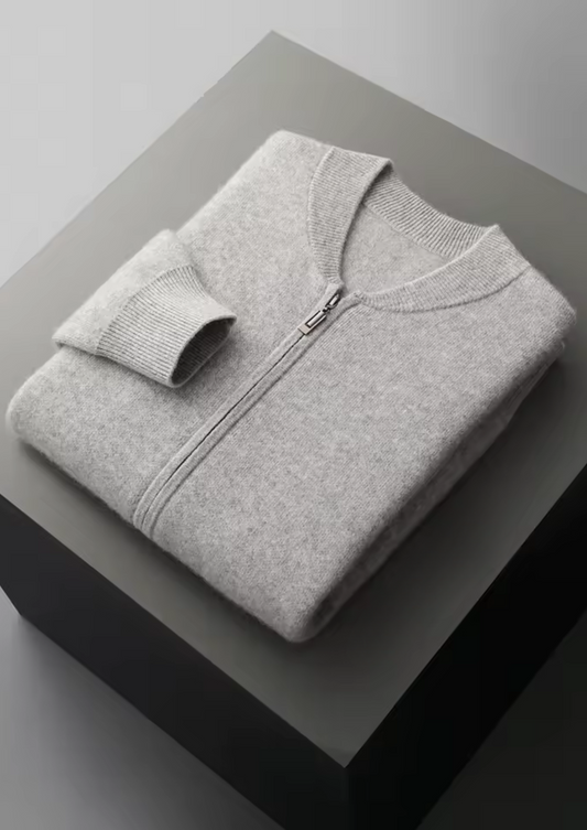 Pure Extra-Fine Merino Wool Light Gray Falconi Set | Auremmont