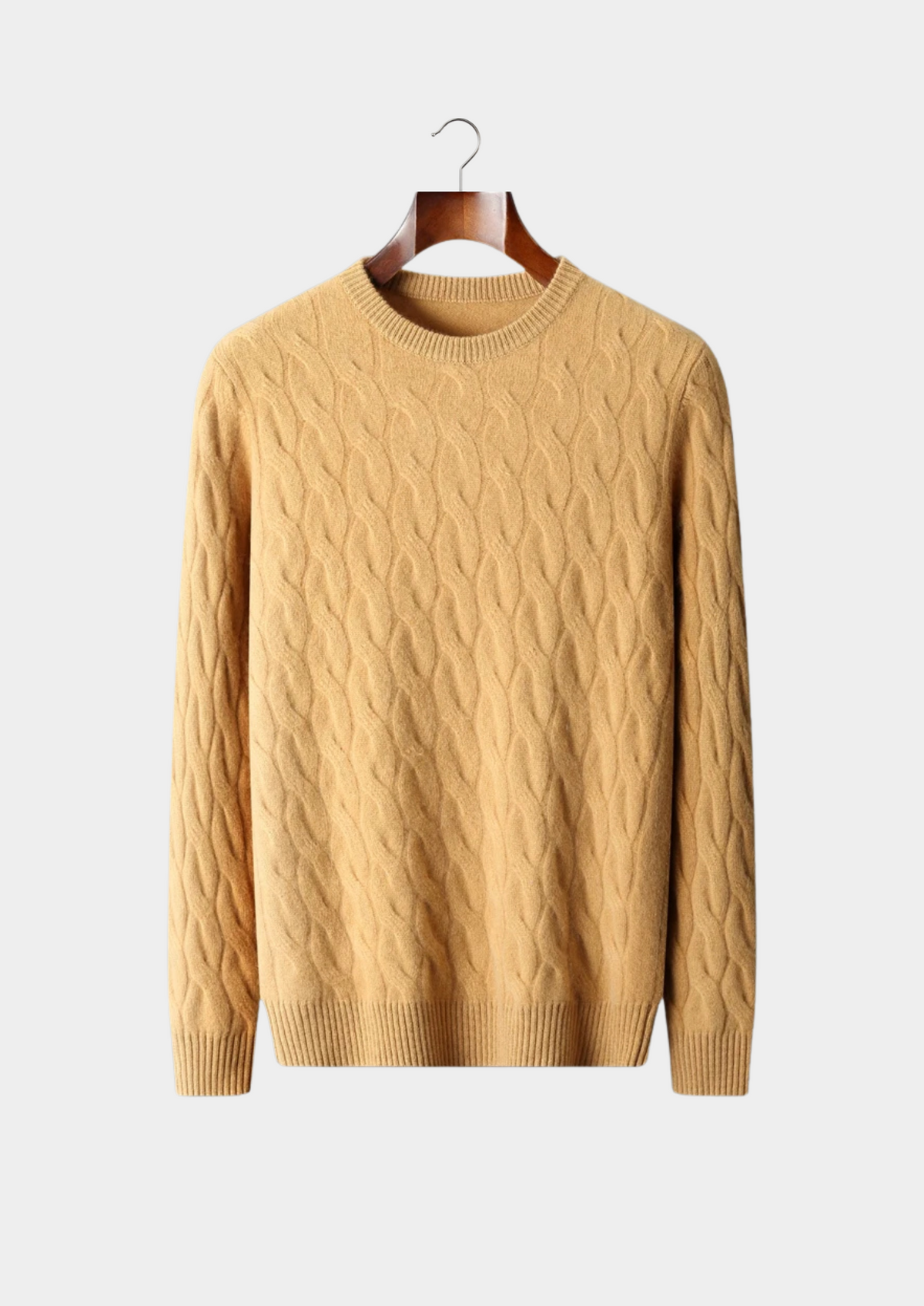 Premium Cashmere Cable Crewneck | Auremmont