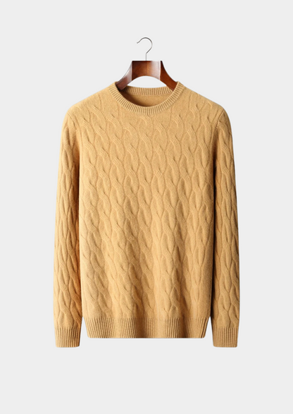 Premium Cashmere Cable Crewneck | Auremmont