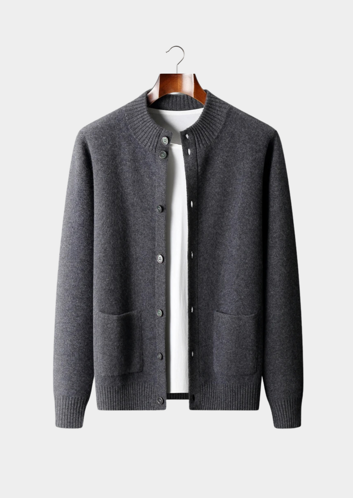 Premium Cashmere Button Cardigan | Auremmont