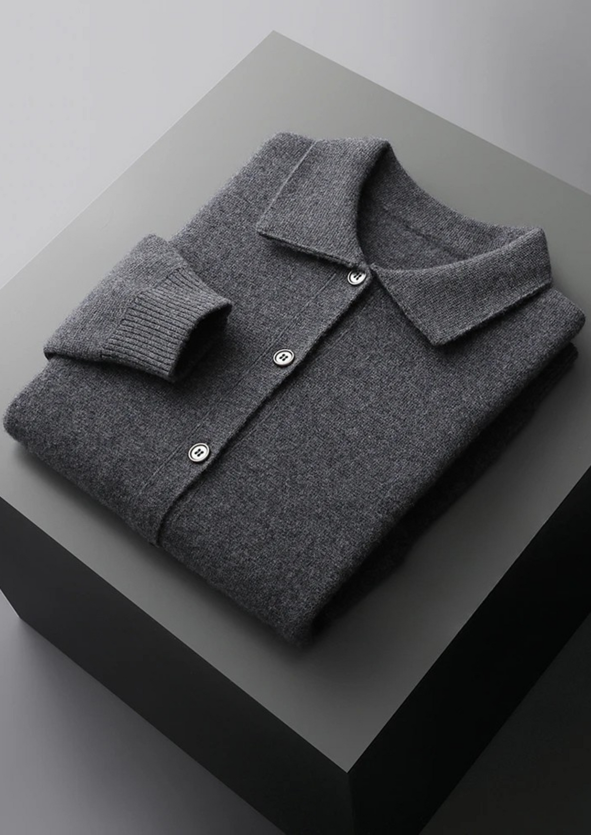 Pure Extra-Fine Merino Wool Button Overshirt | Auremmont