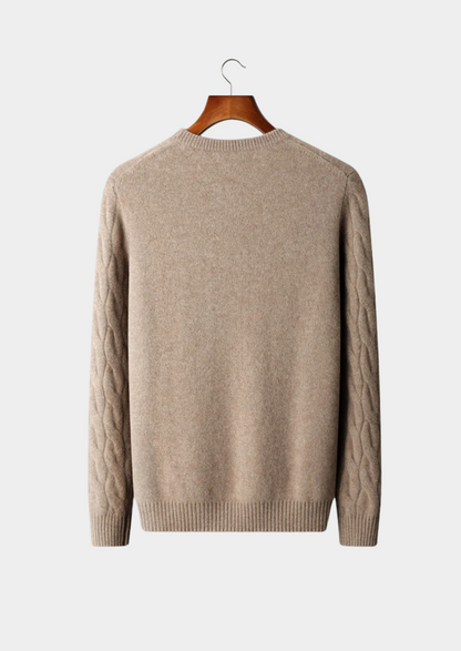 Premium Cashmere Cable Crewneck | Auremmont
