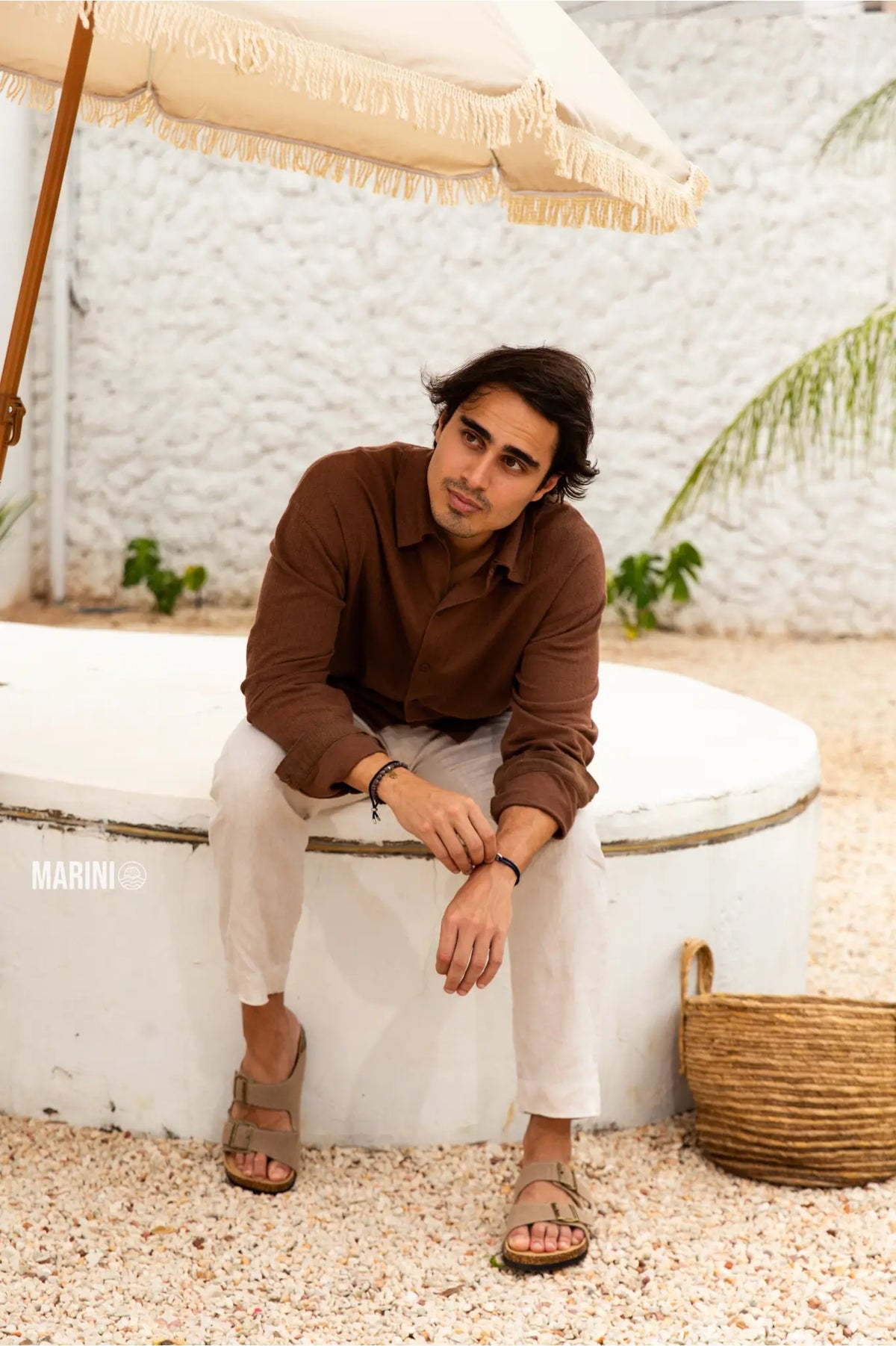 Maibulun Suede Arizona Sandals - Sand | Auremmont