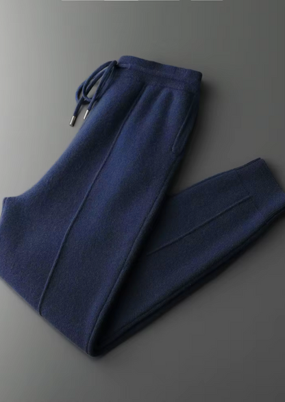 Pure Extra-Fine Merino Wool Navy Blue Luzzo Set | Auremmont