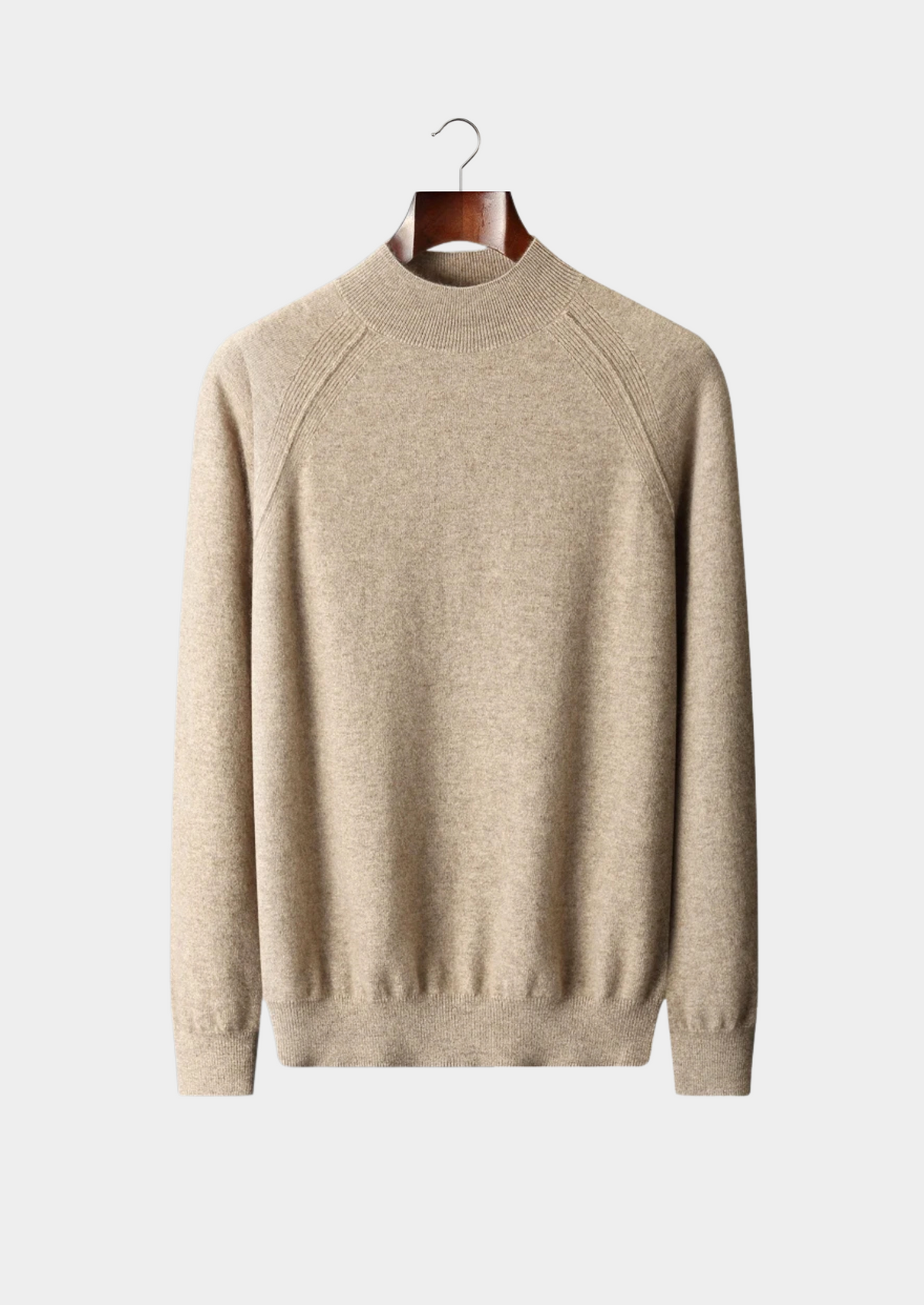 Pure Extra-Fine Merino Wool Raglan Mockneck | Auremmont