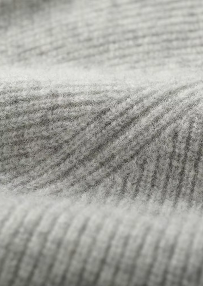Pure Extra-Fine Merino Wool Ribbed Zip Hoodie | Auremmont