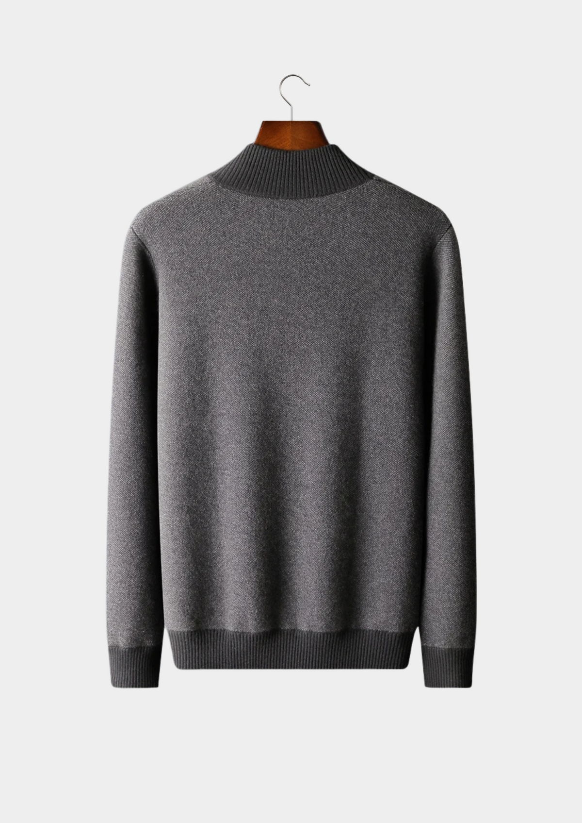 Premium Cashmere Jacquard Zip Cardigan | Auremmont