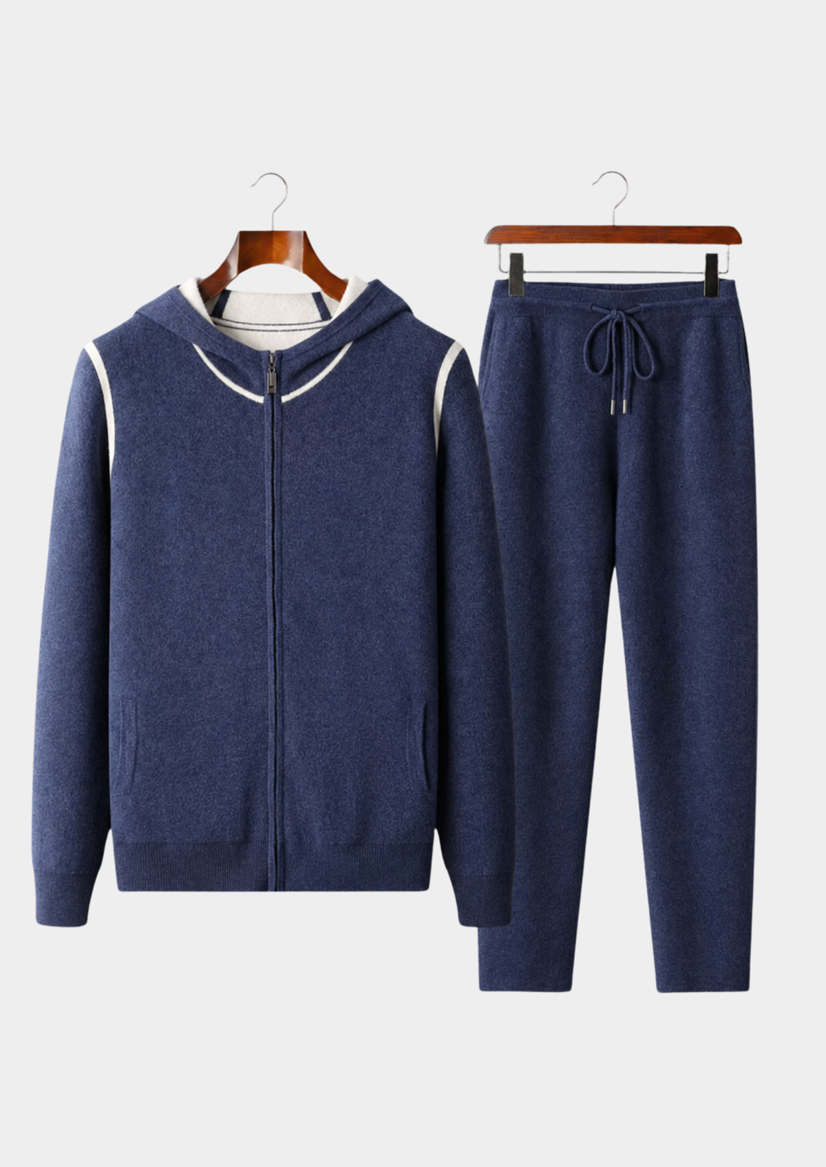 Premium Cashmere Navy Blue Milano Leisure Set | Auremmont