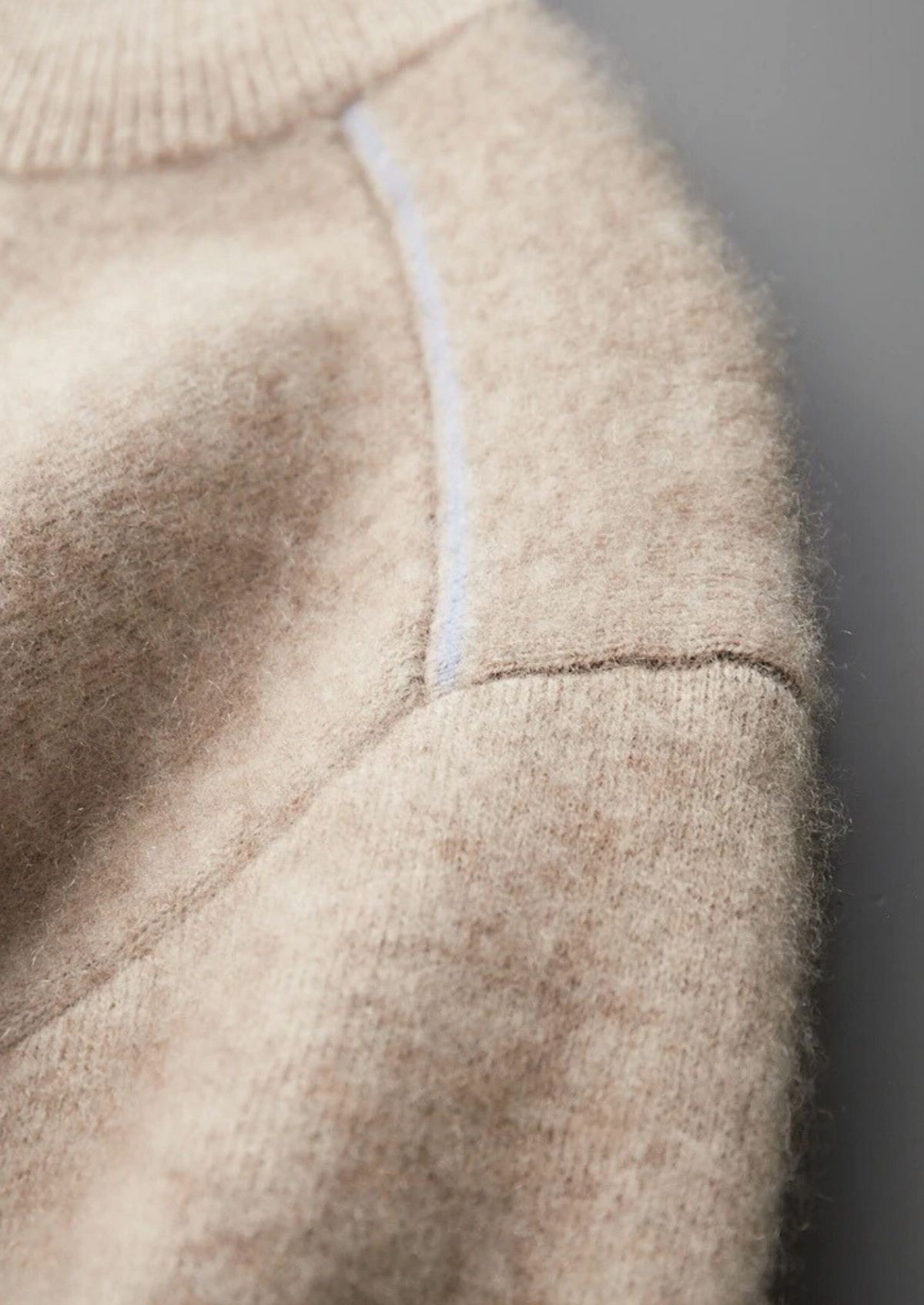 Premium Cashmere Two Tone Zip Cardigan | Auremmont