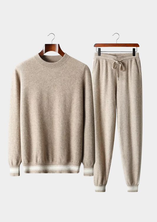 Premium Cashmere Sand Vienna Leisure Set | Auremmont