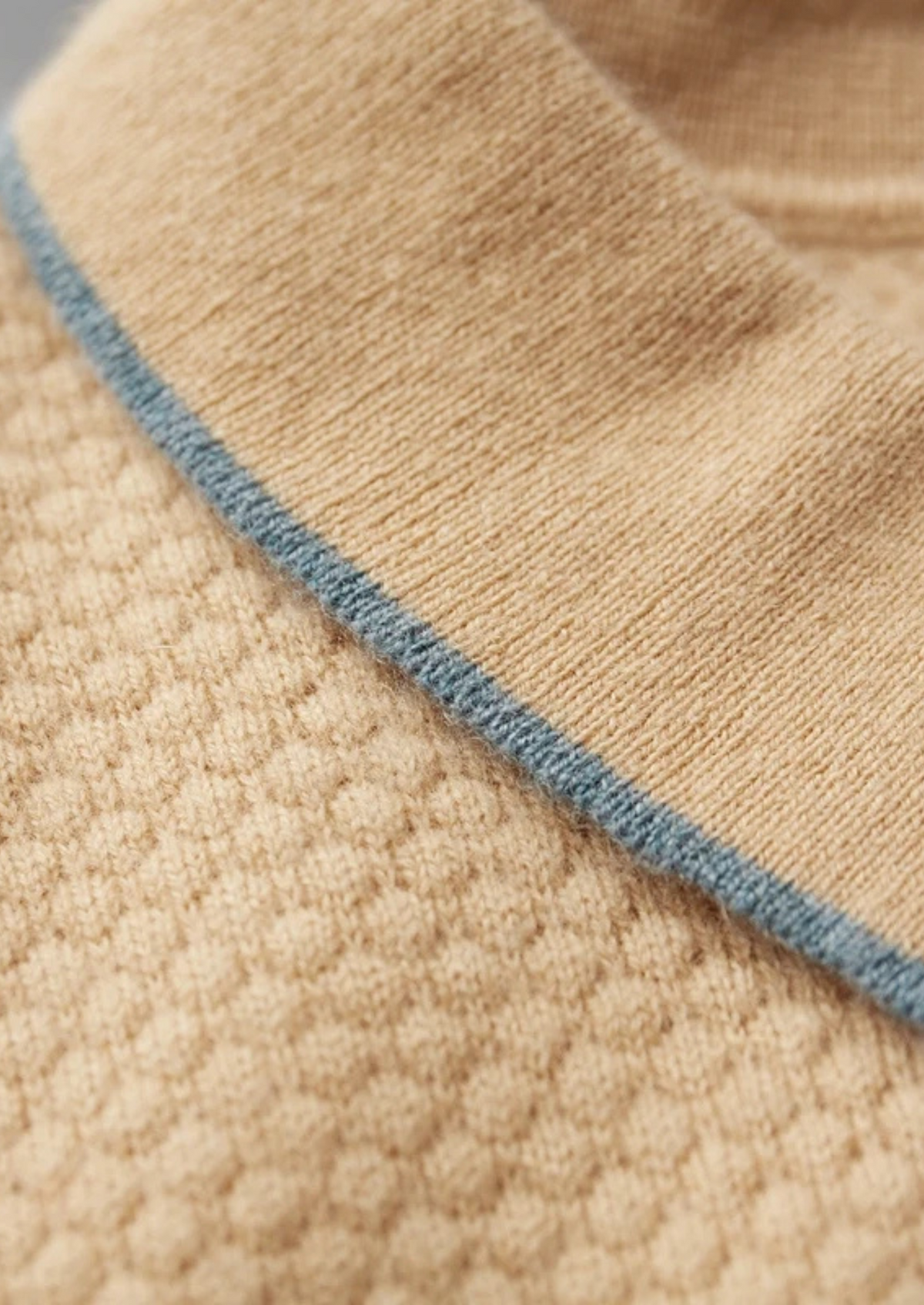 Premium Cashmere Mustard Two-Tone Polo | Auremmont